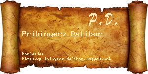 Pribinyecz Dalibor névjegykártya
